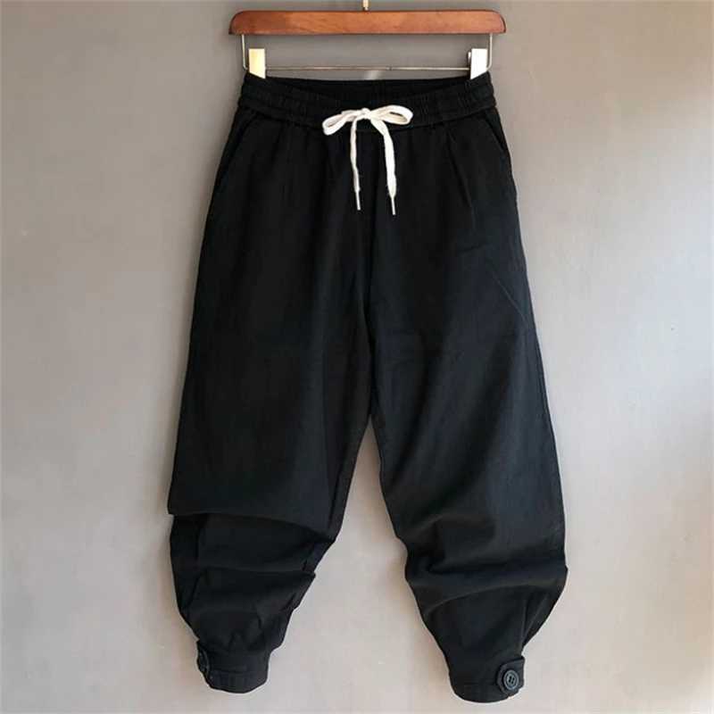 Spring Summer Cotton Linen Pants for Men Casual Harem Pants Loose Trousers Outdoor Jogging Pant Trousers ManXJ240813