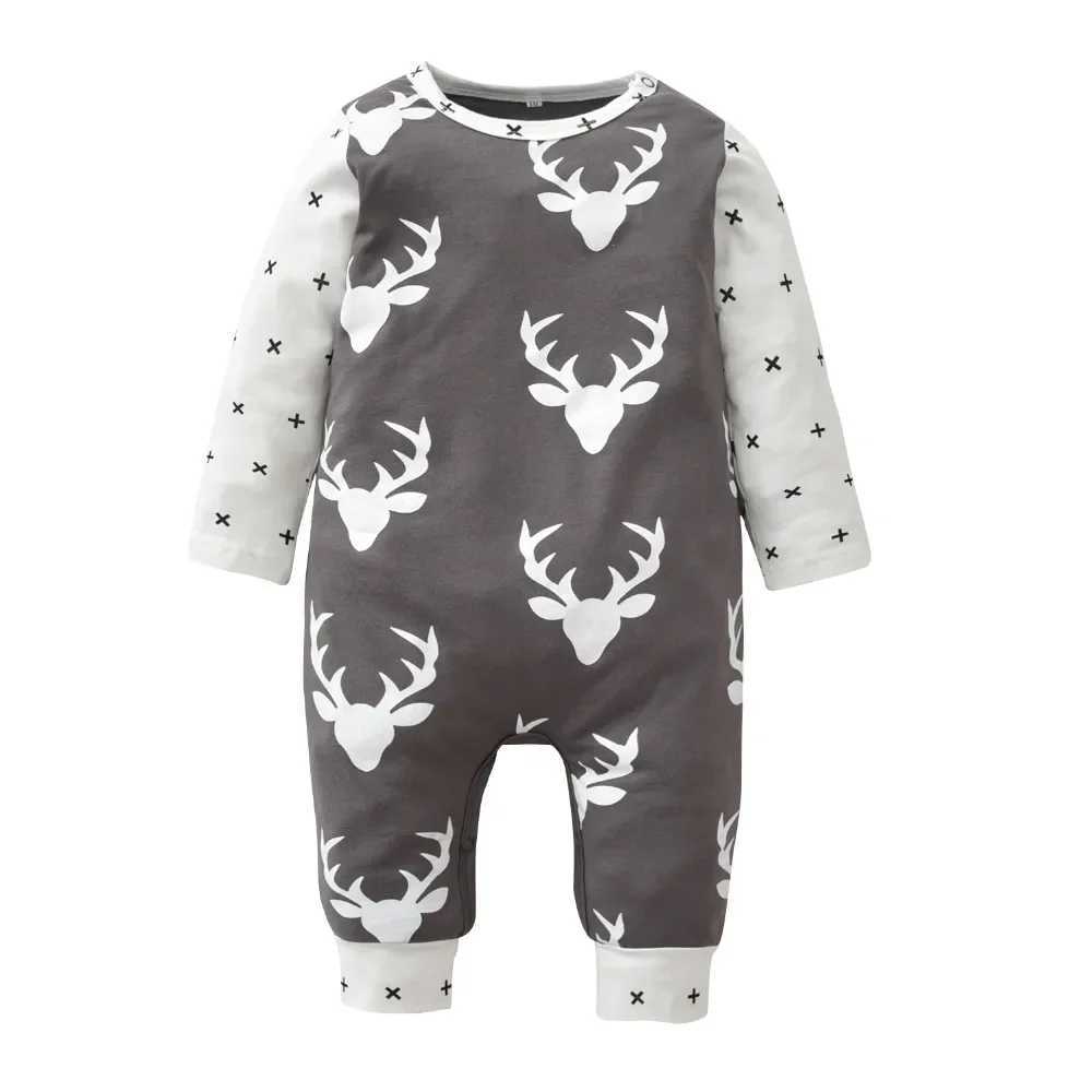 0-18 months newborn girl jumpsuit thin cotton splicing work long sleeved baby girl one-piece climbing clothing W240812