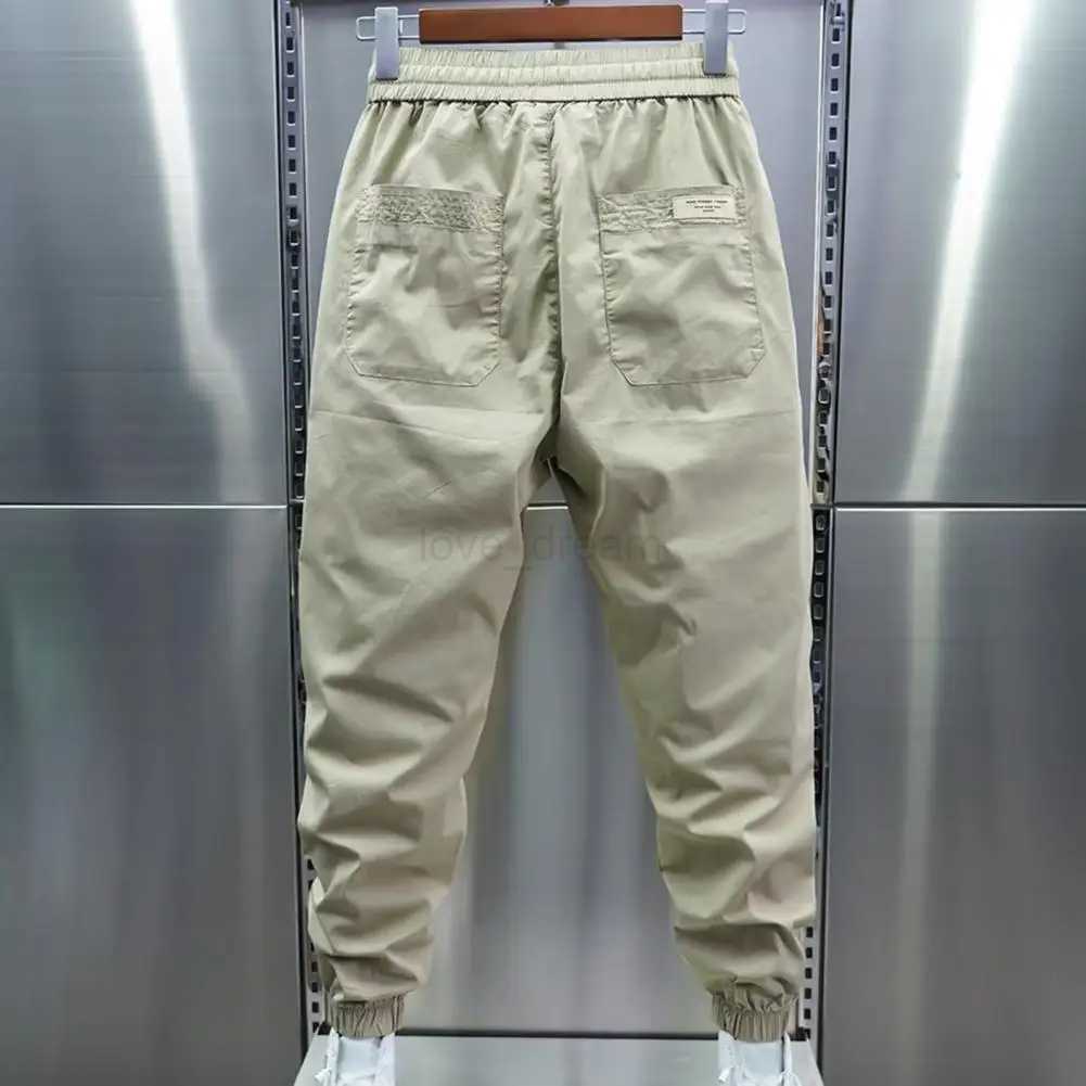 Drawstring Men Sports Pants Casual Pockets Thin Jogging Pants Men Fitness Joggers Running Pants Loose Sweatpants SportswearXJ240813