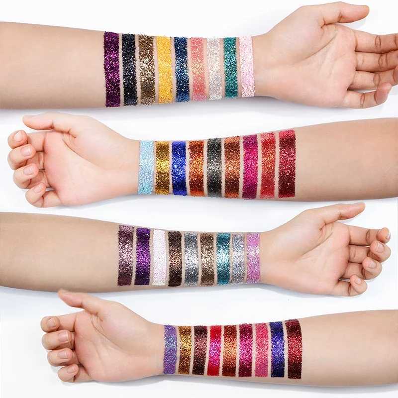 Flash holographic sequins flash shimmer pigment eye shadow tattoo lips nails body flash festival eye makeup powder W240812