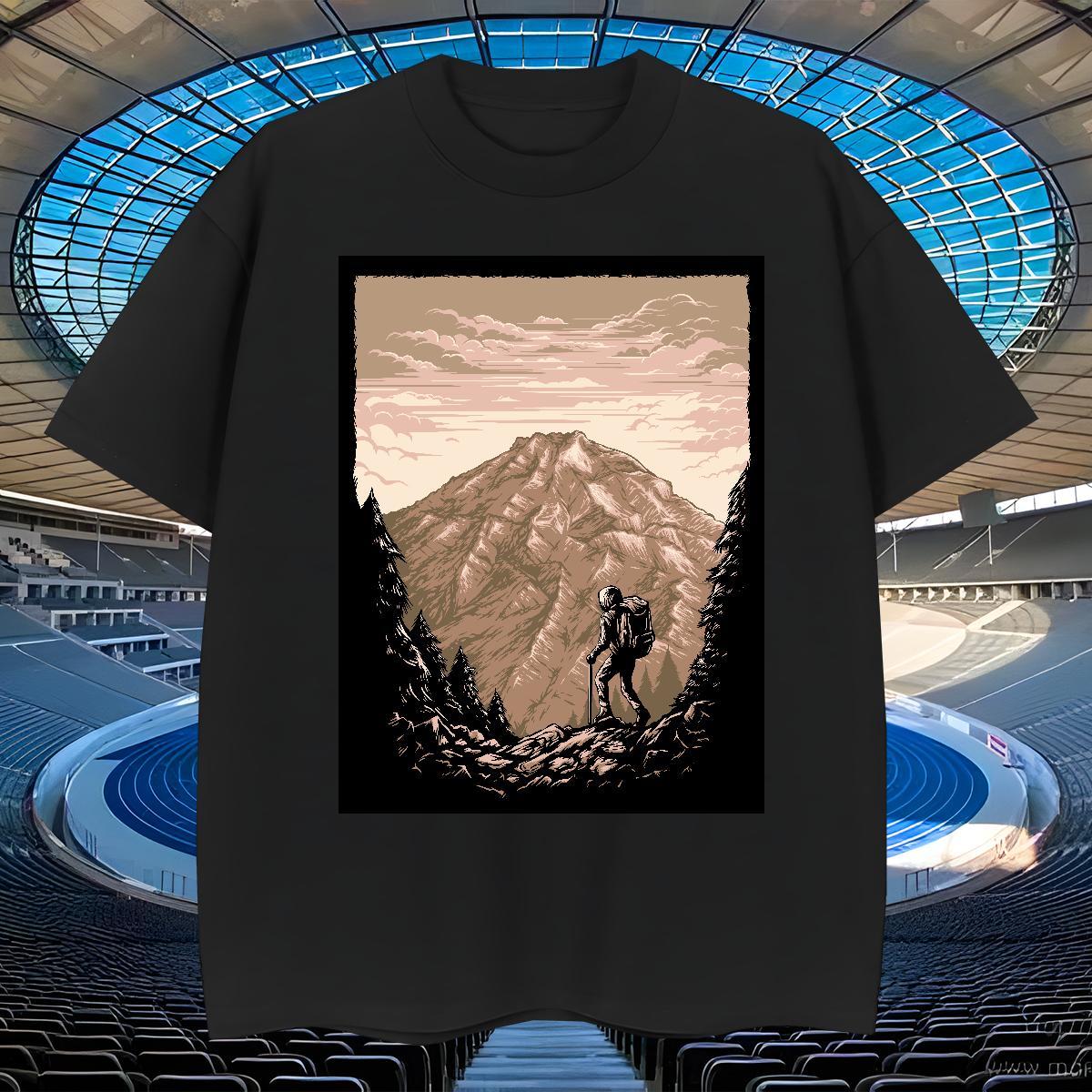 Cool Design Couples T Shirts Street 230g 100% Cotton White Plus Size Short Sleeve O-Neck mountains Mens T Shirts Fashion New Tops Tees