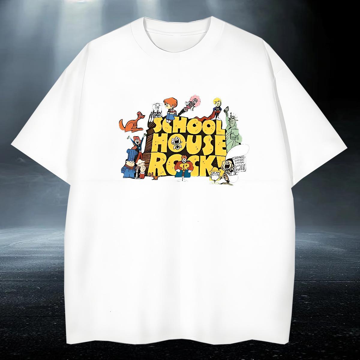 High Quality Couples T Shirts Outdoor 230g Cotton Anime Print Pure Cotton letter T Shirts Men Wholesale Top Tees
