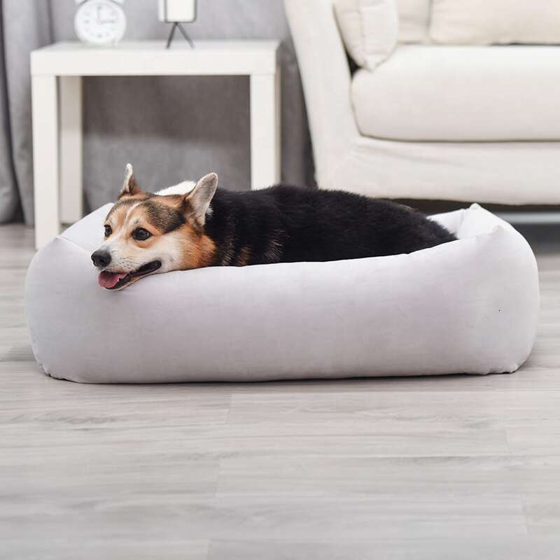 Rectangle Dog Bed Soft Veet fabric Pet bed for Dogs & Cats with Non Slip Bottom