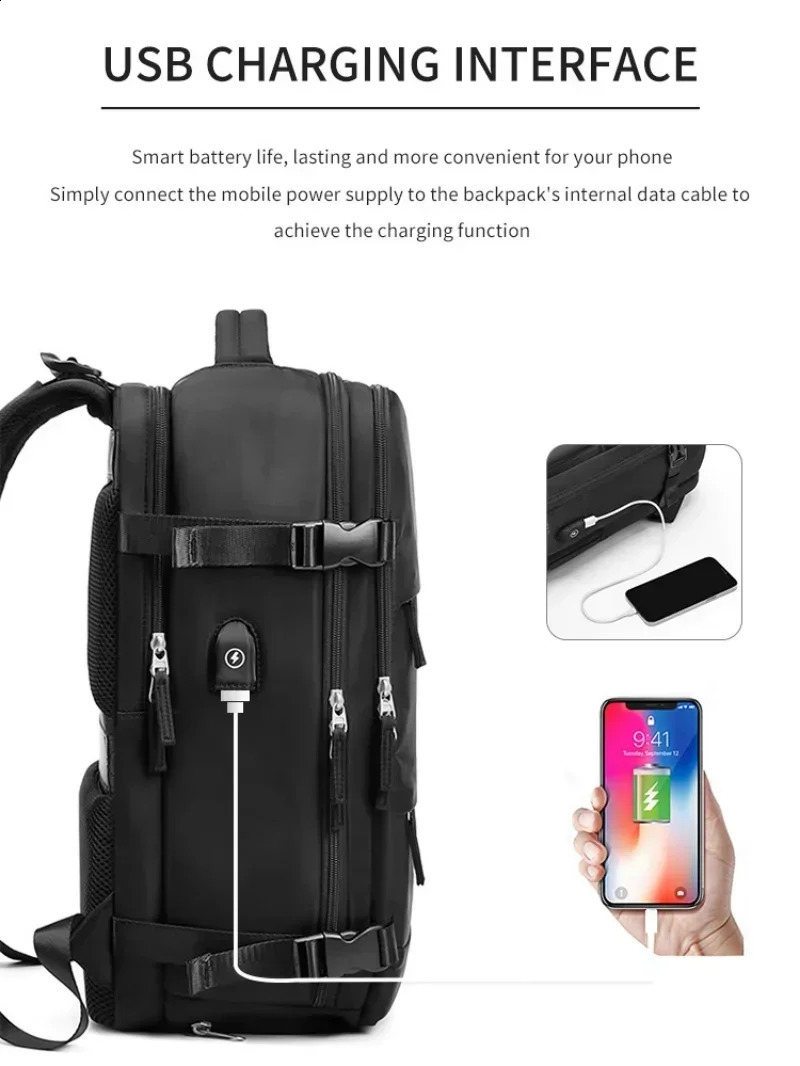 WomensMens Travel Backpack Cabin Size Laptop Large Airline Approved Waterproof 240813