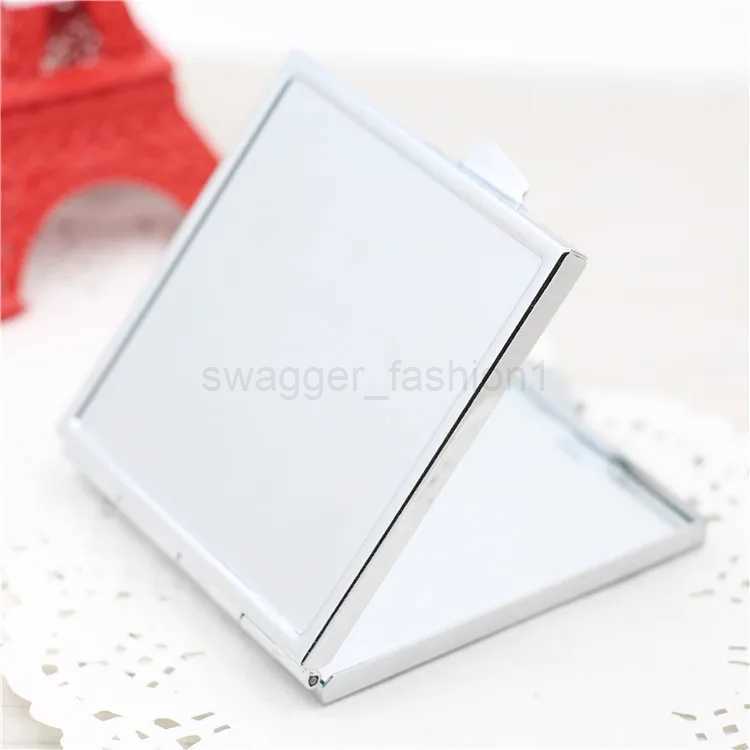 L181 Portable Stainless Steel Makeup Mirror Hand Pocket Folded-Side Cosmetic Make Up Double Mirror Small Various ShapesXJ240813