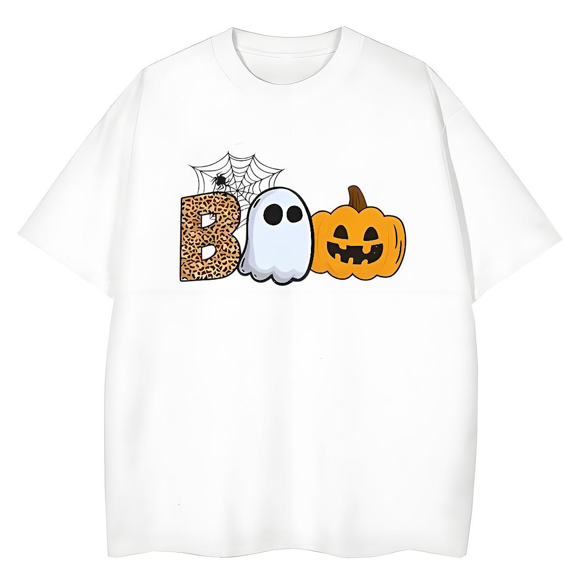 Cool Mens T Shirts halloween Breathable Short Sleeve Beach Cartoon Printing L-4XL 230g Pure Cotton Men Tshirts DIY Tees Shirts