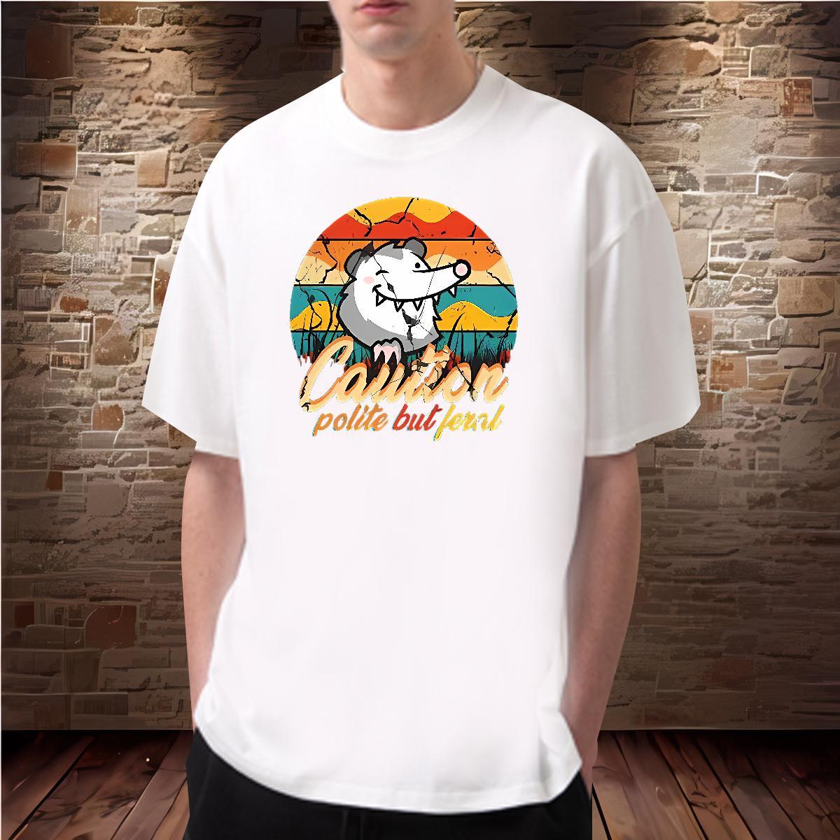 Soft scenery T Shirt For Man Daily Wear Tshirts 230g Cotton Free Shipping O Neck Short Sleeves Cartoon Print Tee Shirt