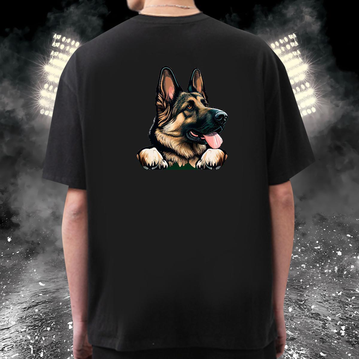 Loose Fit T-Shirts for Men dog Breathable Soft Daily Outfit Oversized 230g 100% Cotton Men Tshirts Wholesale Clothes