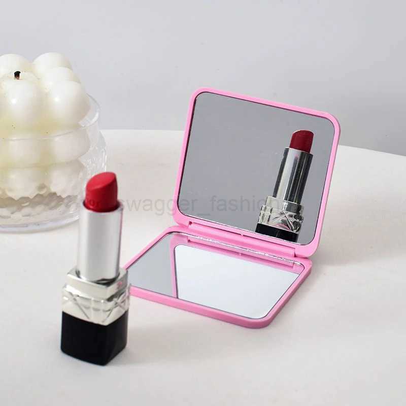 2-Face Foldable Makeup Mirror Mini Square Makeup Vanity Mirror Hand Mirrors Double-sided Compact Mirror Pocket Cosmetic MirrorXJ240813