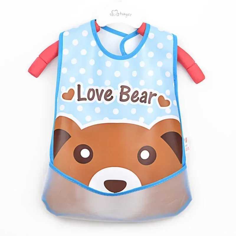 Bibs Burp Cloths New Adjustable Baby Bibs Stuff Kerchief Bandanas Stuff EVA Plastic Waterproof Lunch Feeding Cute Cartoon Children Apron BurpL4812
