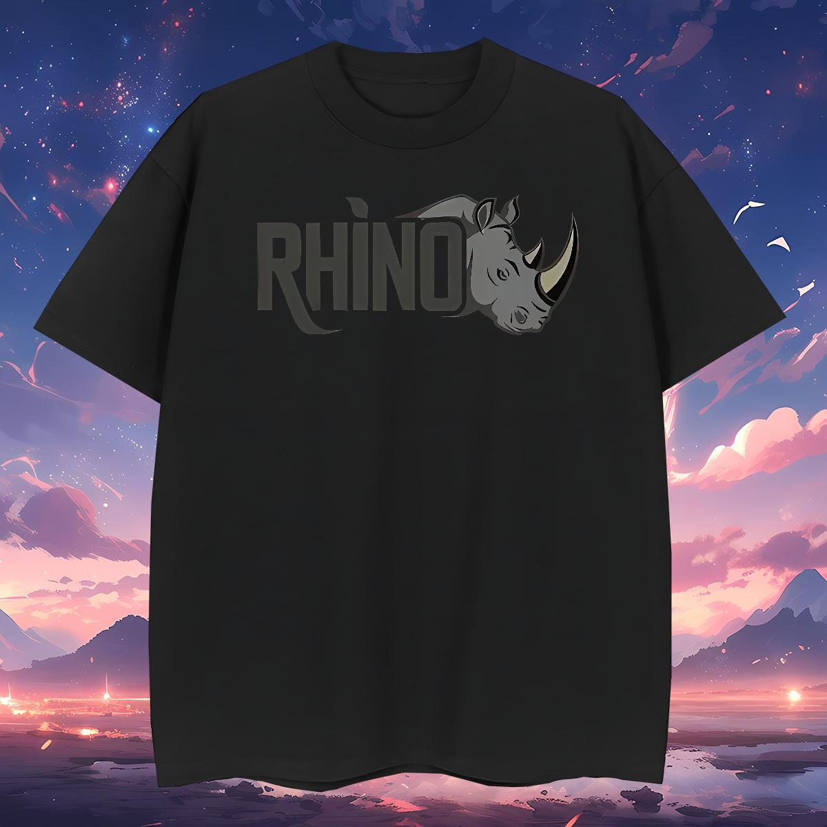 2024 Summer Mens Tshirts rhinoceros Street wear Hip Hop 230g Cotton Wear Short Sleeve O-Neck TOP Quality T Shirts Men Custom Anime