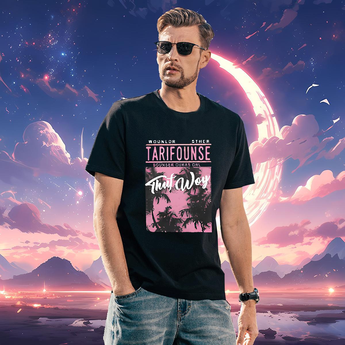 TOP Quality tree Mens T Shirts Daily Wear Tshirts 230g 100% Cotton Classic O Neck Short Sleeves Customized Tops Tees