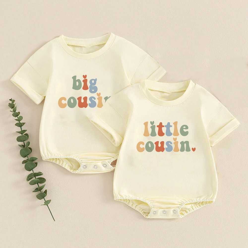 Retro Cousin Theater Childrens Extra Large T-shirt jumpsuit Size Cousin Baby Bubble jumpsuit Cute Baby Set W240812