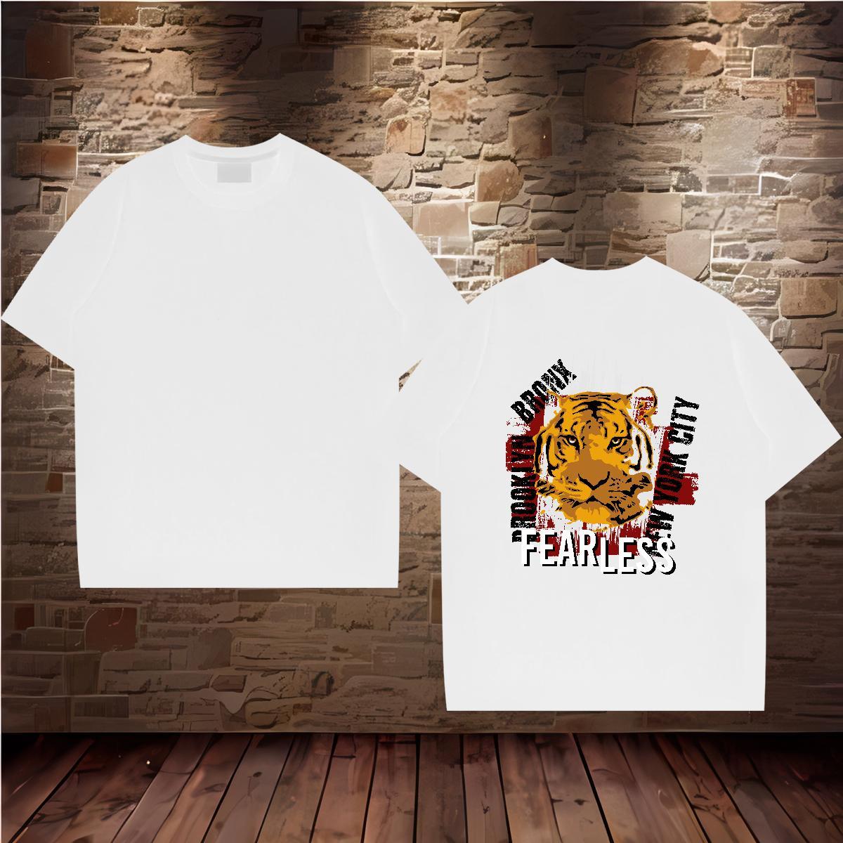 2024 Men Clothes T-Shirt Casual 100% Cotton 230g Tops Round Neck Short Sleeve Free Shipping Men T Shirts Custom Print Oversized