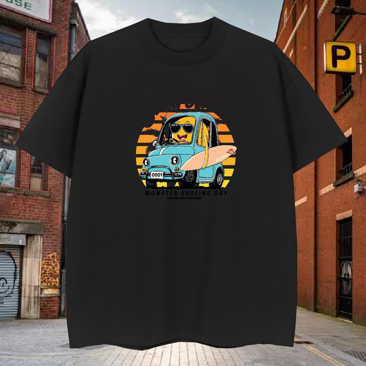 Mens T Shirts 230g Pure Cotton USA Summer Casual Round Neck Short Sleeve Asian Size Men Tees Customized Cool Design Tops