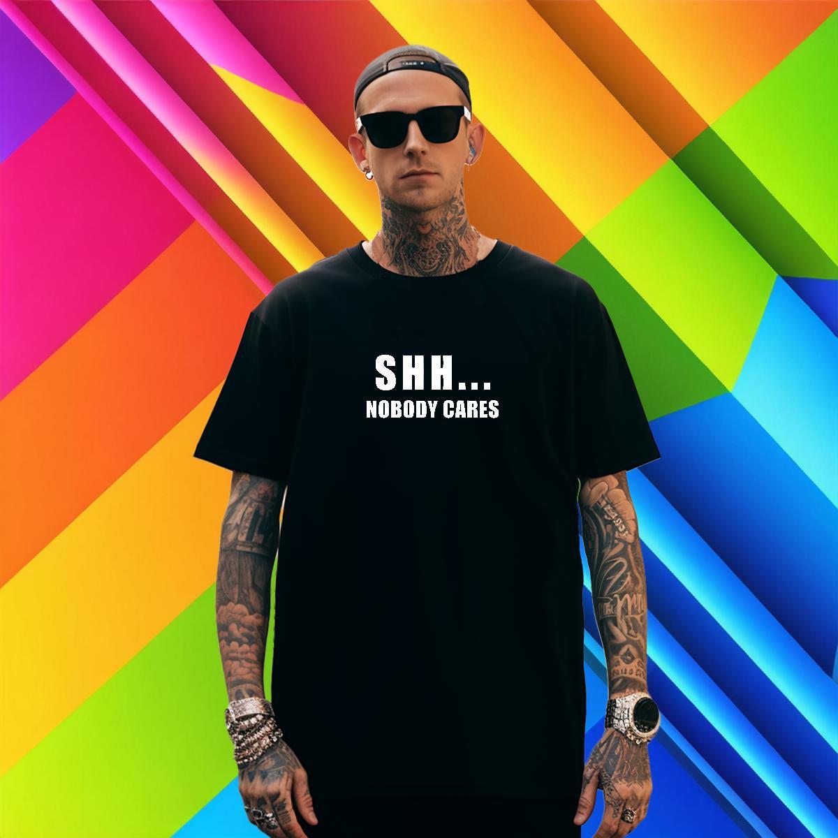 Popular letter T Shirt For Man Home Outdoor Mens Tshirts 230g Cotton Fashion Casual Breathable Short Sleeve DIY Tees Shirts