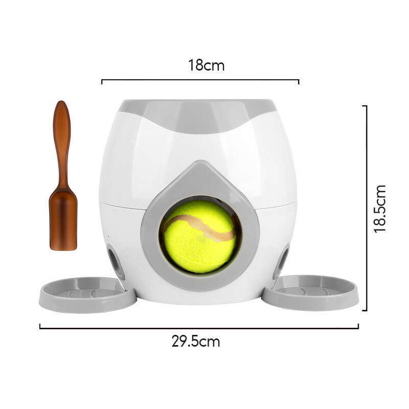 2 In 1 Pet Automatic Throwing hine Training Slow Food Device Interactive Dog Feeder Tennis Ball Launcher Toy