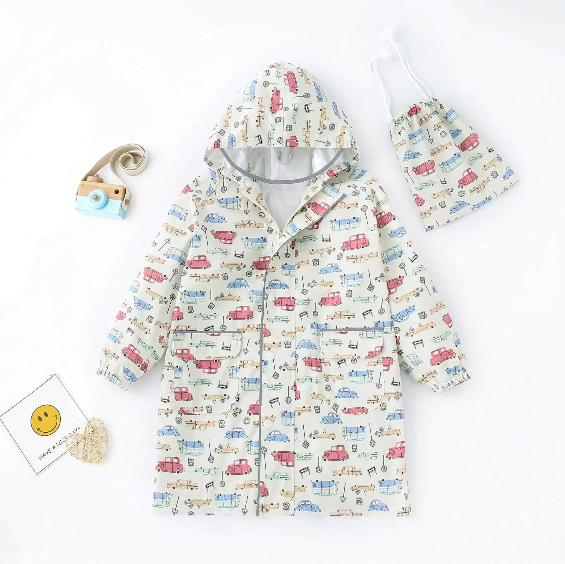 Kids Raincoat Children Waterproof Rain Poncho Full Coverage High-quality Childrens Raincoat Student Boys Girls Travel Rainwear Y240810