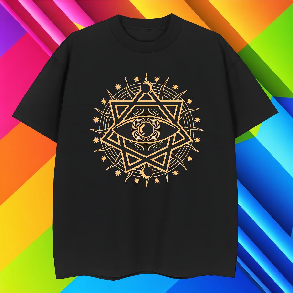 Cool Design eyes Men T Shirts Street wear Hip Hop Men Tees 230g Cotton 2024 Designer Breathable Short Sleeve Custom Printing Tops