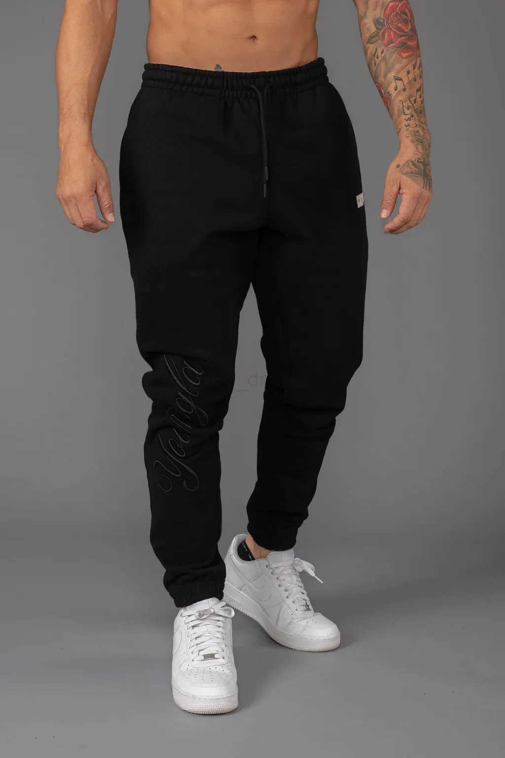 New Spring Sweatpants Jogger Gym Exercise Fitness Cotton Ankle Pants Embroidered Wool Circle Solid Color PantsXJ240813