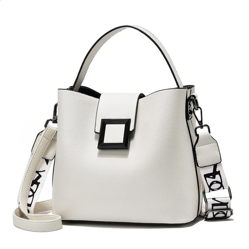 Fashion handbag highquality soft leather shoulder bucket bag womens cross body for highcapacity handbags Sac A Main 240813