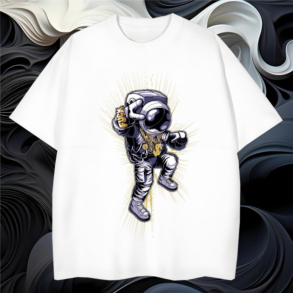 T Shirts Men 230g Pure Cotton universe Street Breathable Soft Graphic Men Tops Tees New Designer Wholesale Tees Shirts