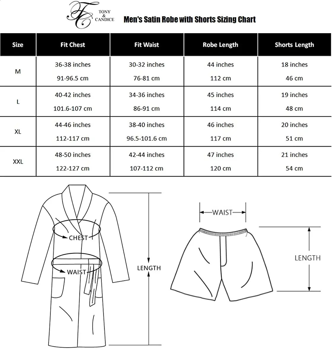 Tony Candice Mens Satin Robe Lightweight Long Sleeve Silk Kimono Bathrobe with Shorts Set Sleepwear 240812