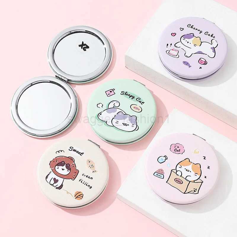 1pc Mini Makeup Compact cartoon Mirror Portable Two-side Folding Make Up Mirror Women Cosmetic Mirrors for GiftXJ240813