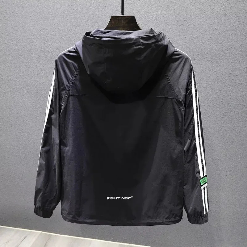 Trendy Mens Hooded Jacket Loosefit Thin Style Autumn 2024 Arrival Sports Coat Fashionable Male Blazer y240823