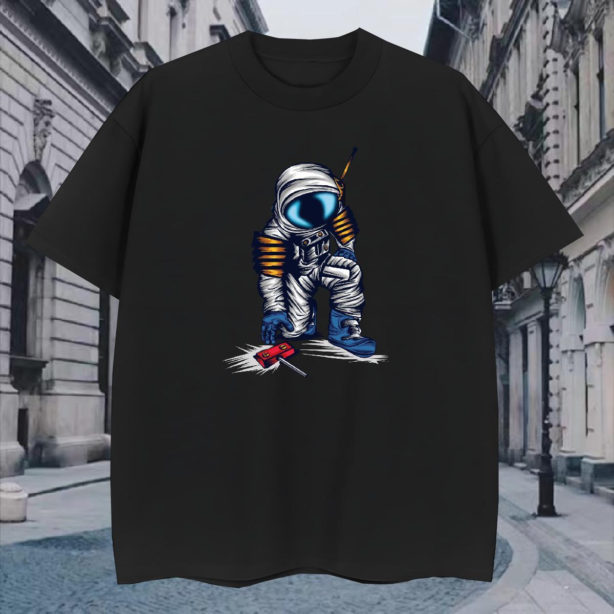 Men T Shirts 230g 100% Cotton universe Sports Casual Breathable Short Sleeve Graphic Men Clothes T-Shirt 2024 Cool Tops Tees