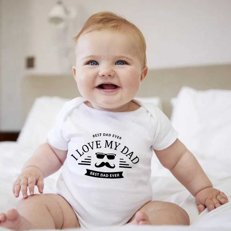 Popular Mom+Dad=Me Baby Romper T-shirt crawling clothing triangle Onesies newborn baby clothing summer Romper 100% pure cotton W240812
