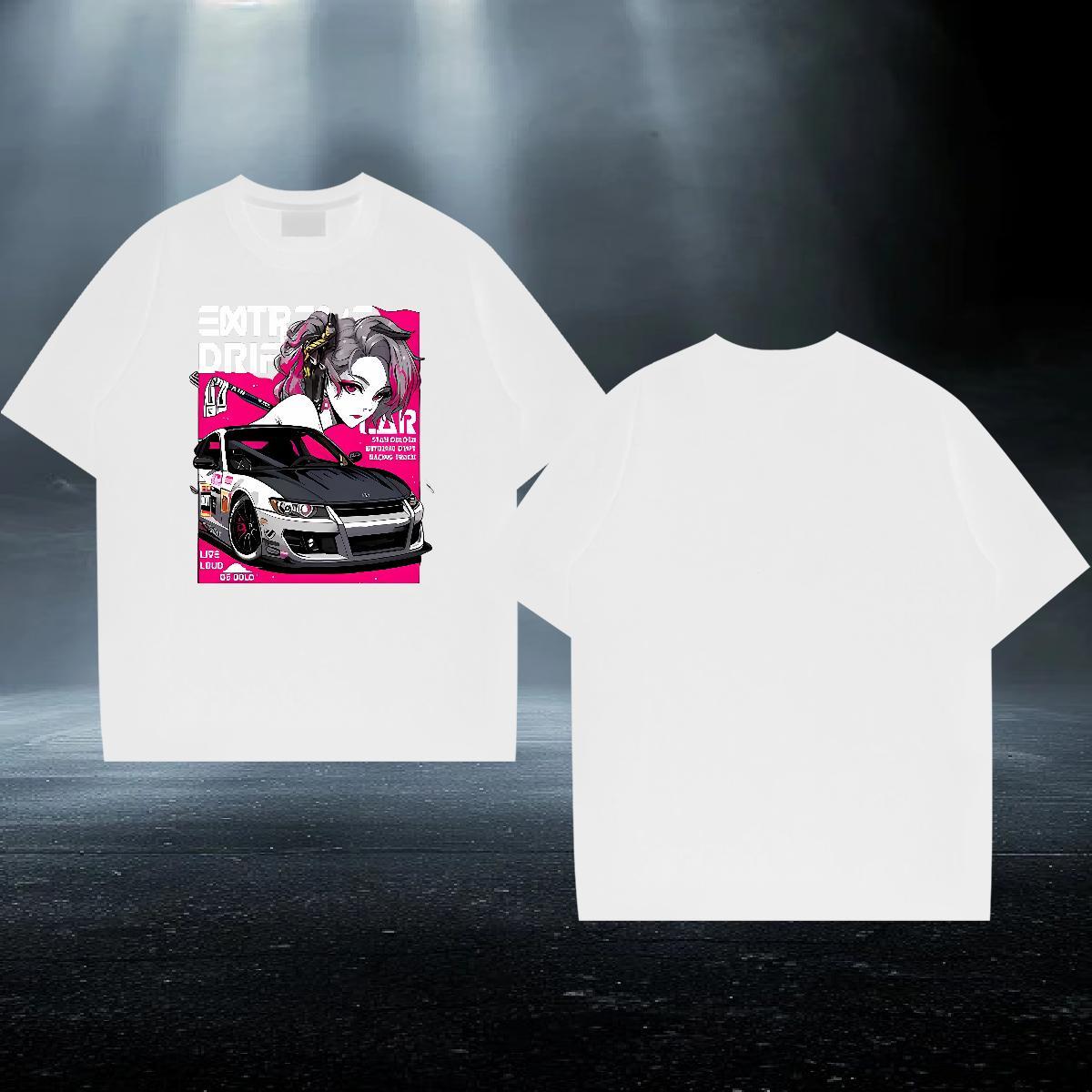 Cool Mens Tshirts Sports Casual 230g 100% Cotton Custom Printing Breathable Short Sleeve car T Shirts Men Casual New Tees Shirts