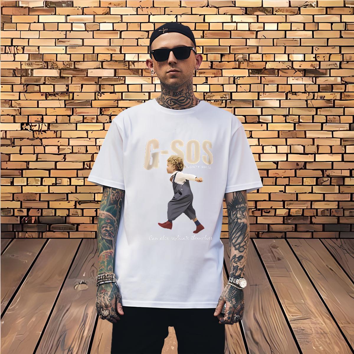Man T Shirts 230g 100% Cotton character Casual Breathable Crew Neck Custom Printed Men Clothes T-Shirt Stylist Brand Tops