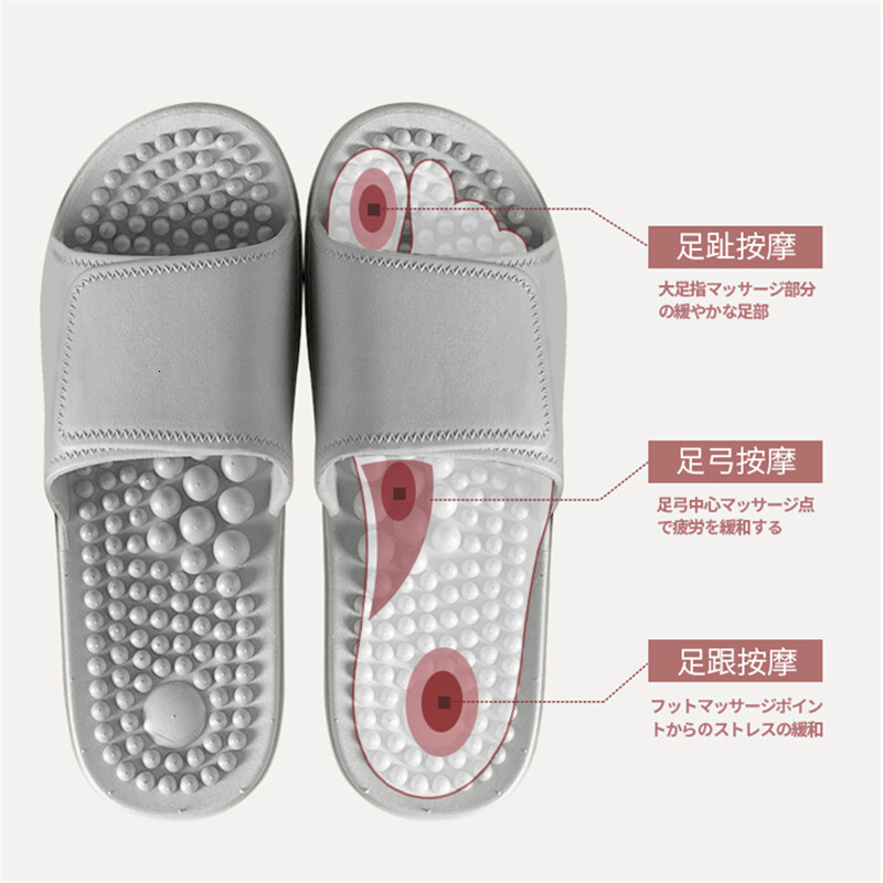 New men's massage slippers foot acupoints bathroom shower anti slip finger pressure board foot therapy sandals men's summer cool slippers