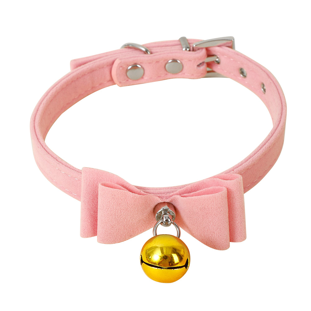 halloween pet Bow Solid Color Pet Cat Collar 2024 New Product Plush Fabric Accessories Traction Rope Pet Collar