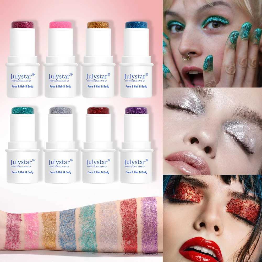 Big sequin flash stick self-adhesive eye flash multi-functional nail hair body flash gel flash art loose sequin cream W240812