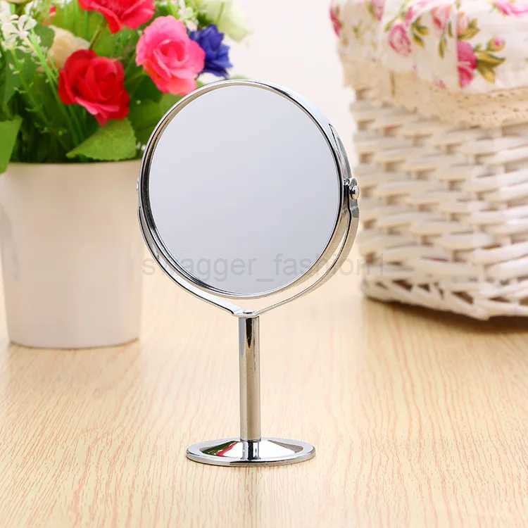Desktop home standable make-up mirror double-sided mirror rotating desktop oval mirror home bedroom desktop make-up mirror smallXJ240813