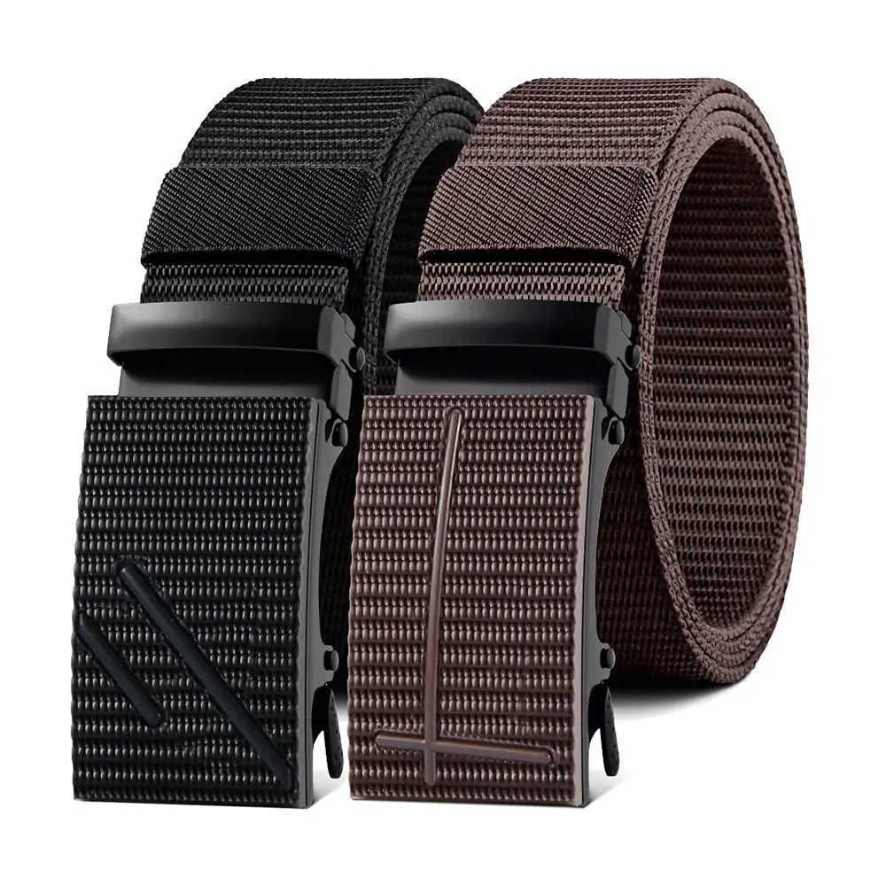 Mens casual denim breathable nylon belt tactical waistband alloy buckle belt outdoor accessories W240807
