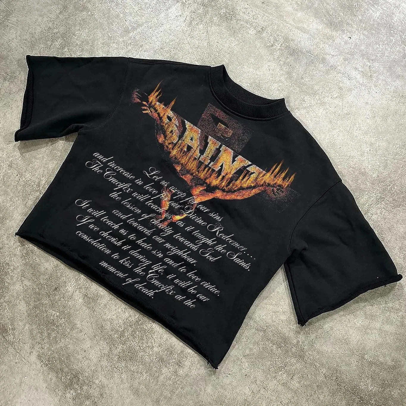 Y2K retro clothing classic graphic print loose short sleeved Harajuku Gothic casual ultrafine cotton Tshirt for women w240813