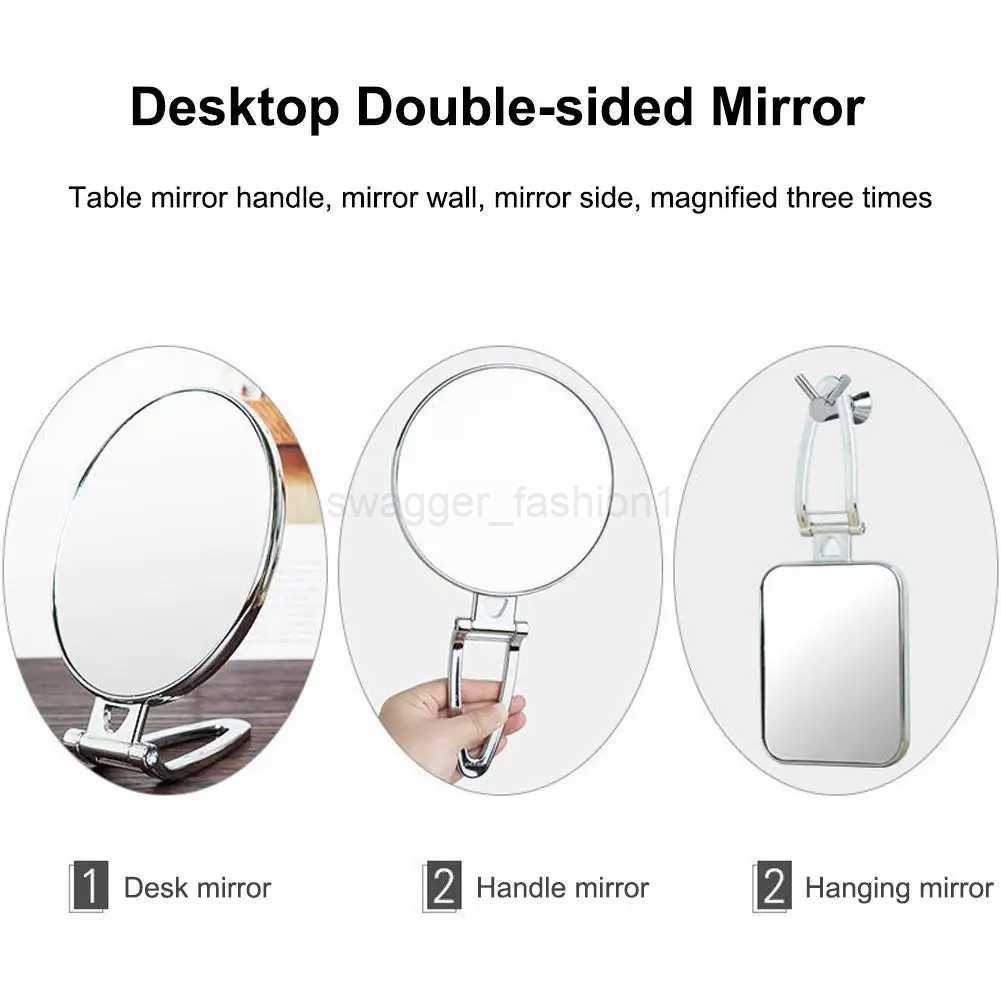 3X Magnifying Light Makeup Mirror Double Sided Makeup Vanity Mirror Handheld Mirrors Mirror Cosmetic Tools 3 StylesXJ240813