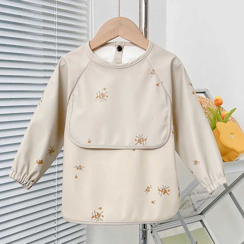 Bibs Burp Cloths Cute Baby Bibs Toddler Baberos Bavoir Waterproof Long Sleeve Apron Cartoon Animals Children Feeding Smock Bib Baby Stuff 0-5YL4812