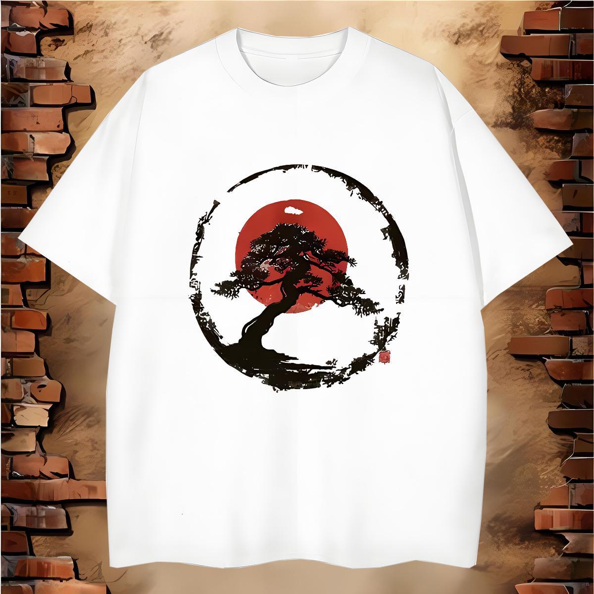 Man T Shirts 230g Cotton sun Beach O Neck Short Sleeves Oversized 4XL Men Tops Tees Fashion Brand Tshirts