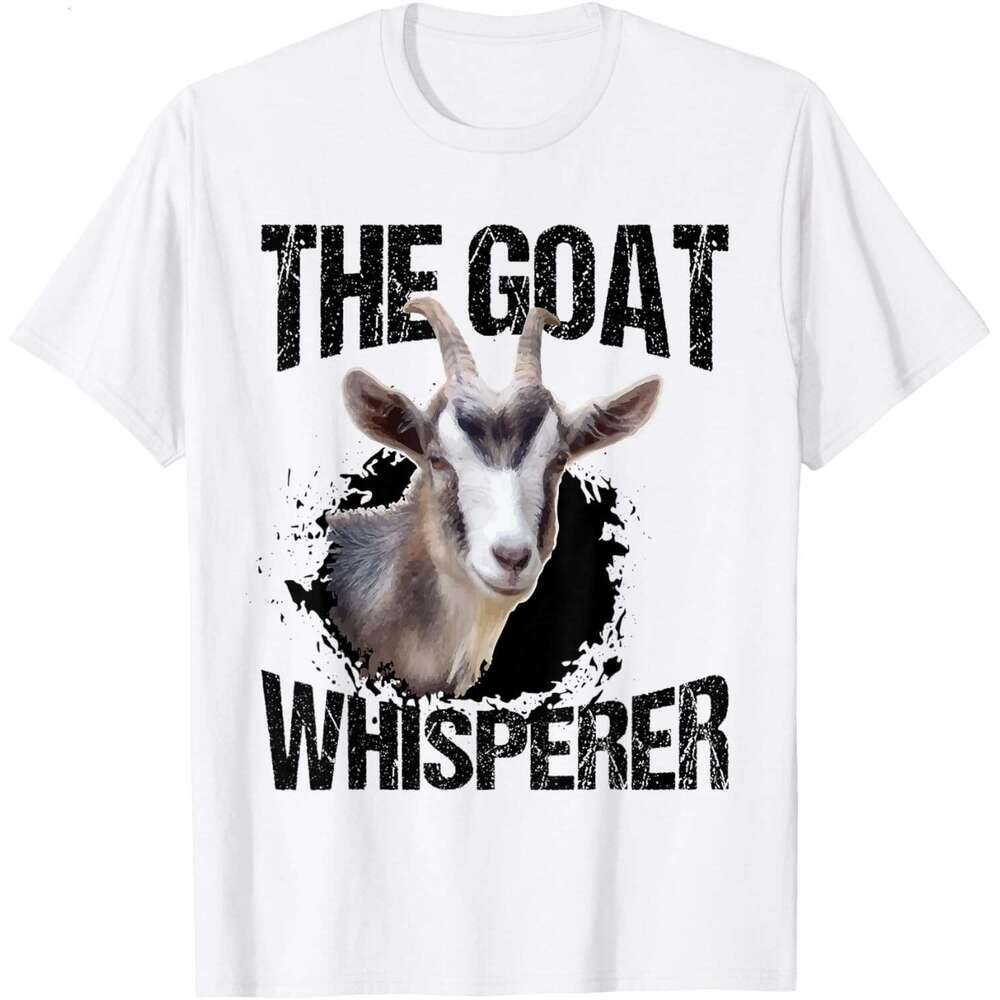 25ss Casual T shirt for Mens Womens The Whisperer Funny Goat Lover for Farmer Gift T-Shirt Shirts Tshirt Graphic Tee Tops Clothes Short sleeve Free sh