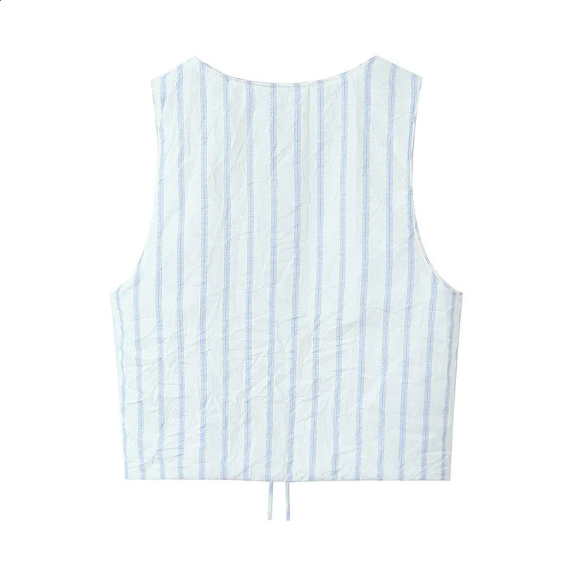Willshela Women Fashion Two Piece Set Striped Tank Tops Straight Leg Pants Vintage V-Neck Lace Up Female Chic Pants Suit 240813