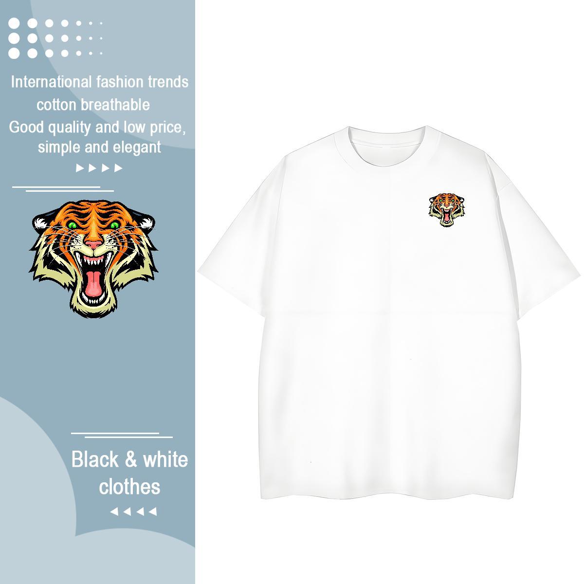 T shirt 230g 100% Cotton ferocity Casual Beach O-Neck Short Sleeve Oversized 3XL 4XL Mens Tshirts Classic Casual Unisex Tops