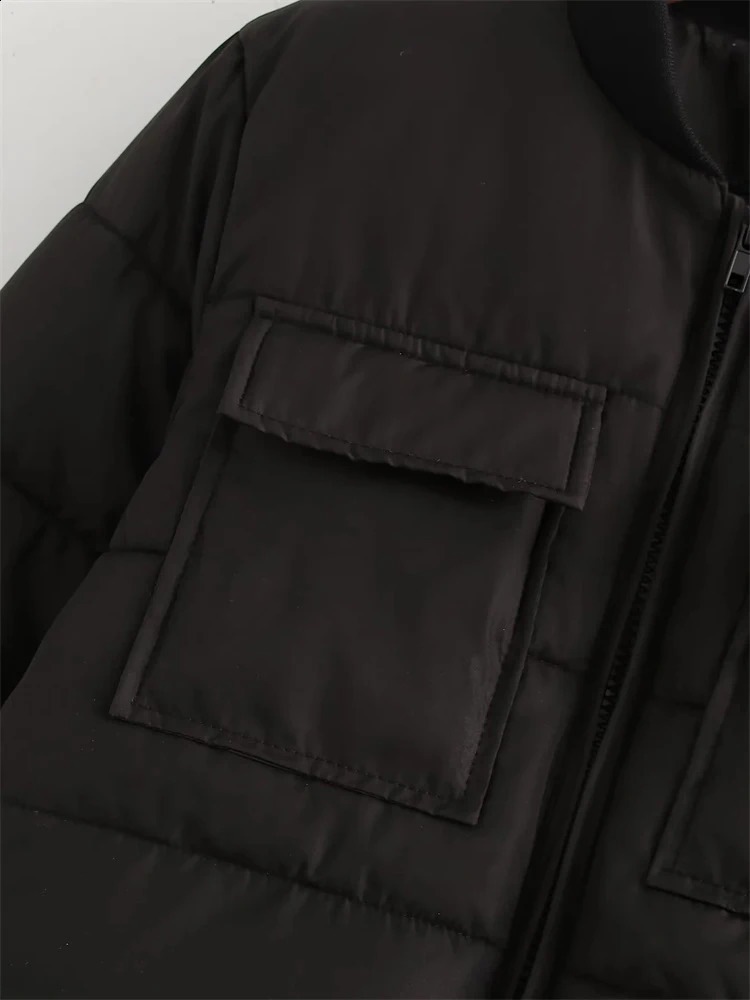 Womens 2024 Casual Long Sleeve Zipper Fly Short Bomber Jackets Chic Lady Waist Drawstring Fashion Spring Autumn Black Parkas 240813
