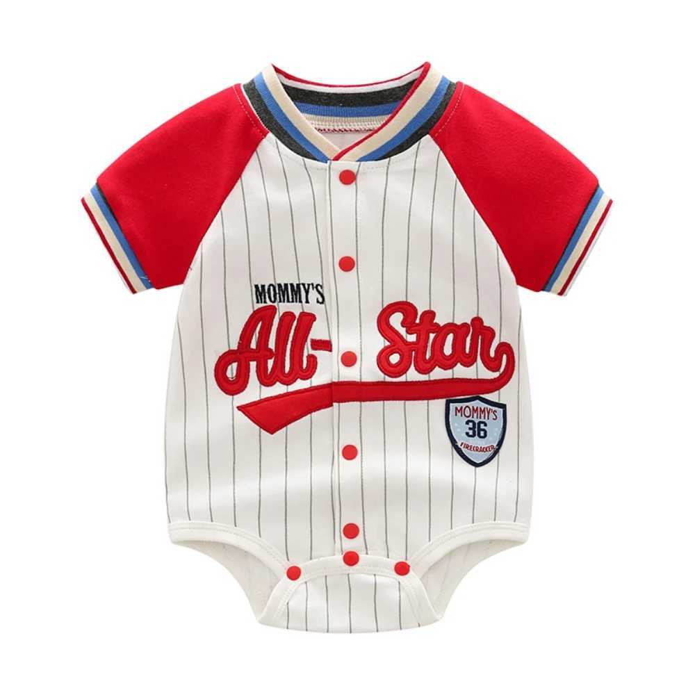 Baby tops boys onesie summer clothing jumpsuit newborn clothing short sleeved bodysuits cotton covers W240812