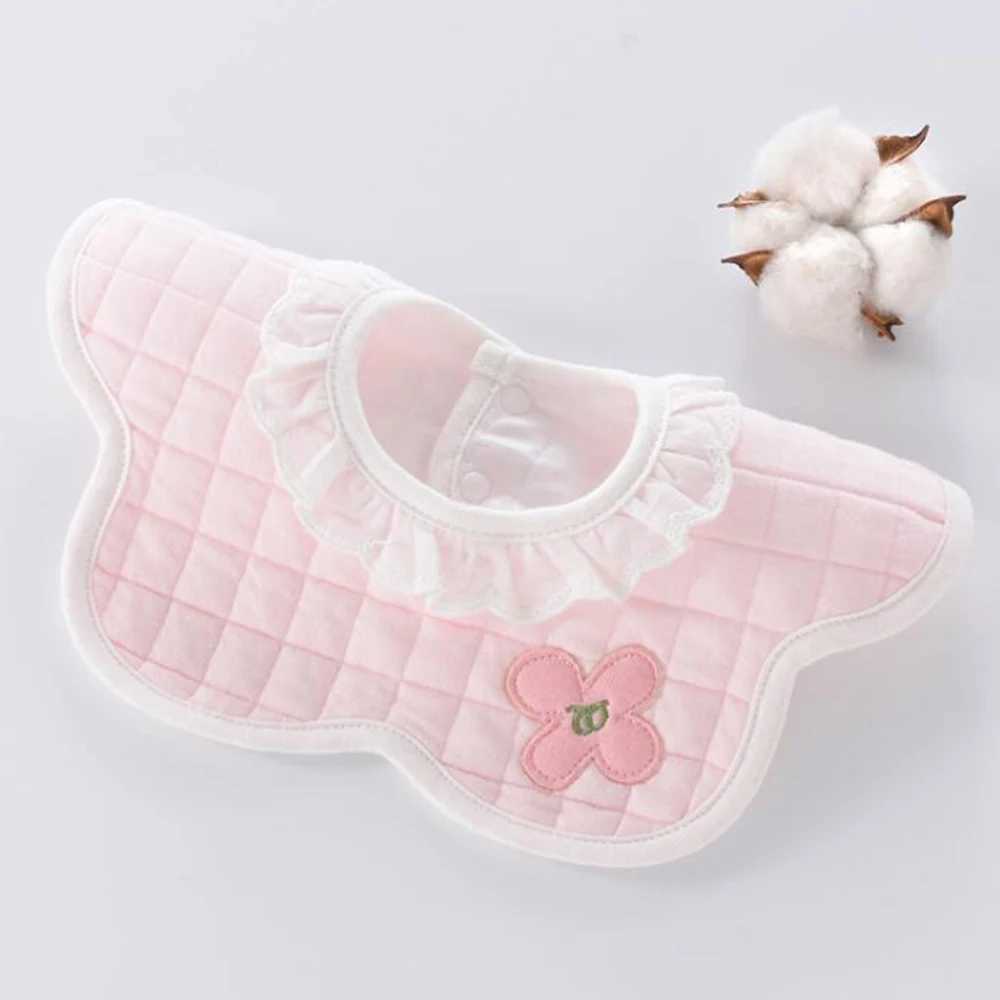 Bibs Burp Cloths Baby Girl Bibs Waterproof 360 Degree Rotatable Round Neck Lace Princess Infant Eating Burp Cloths Newborn AccessoriesL4812