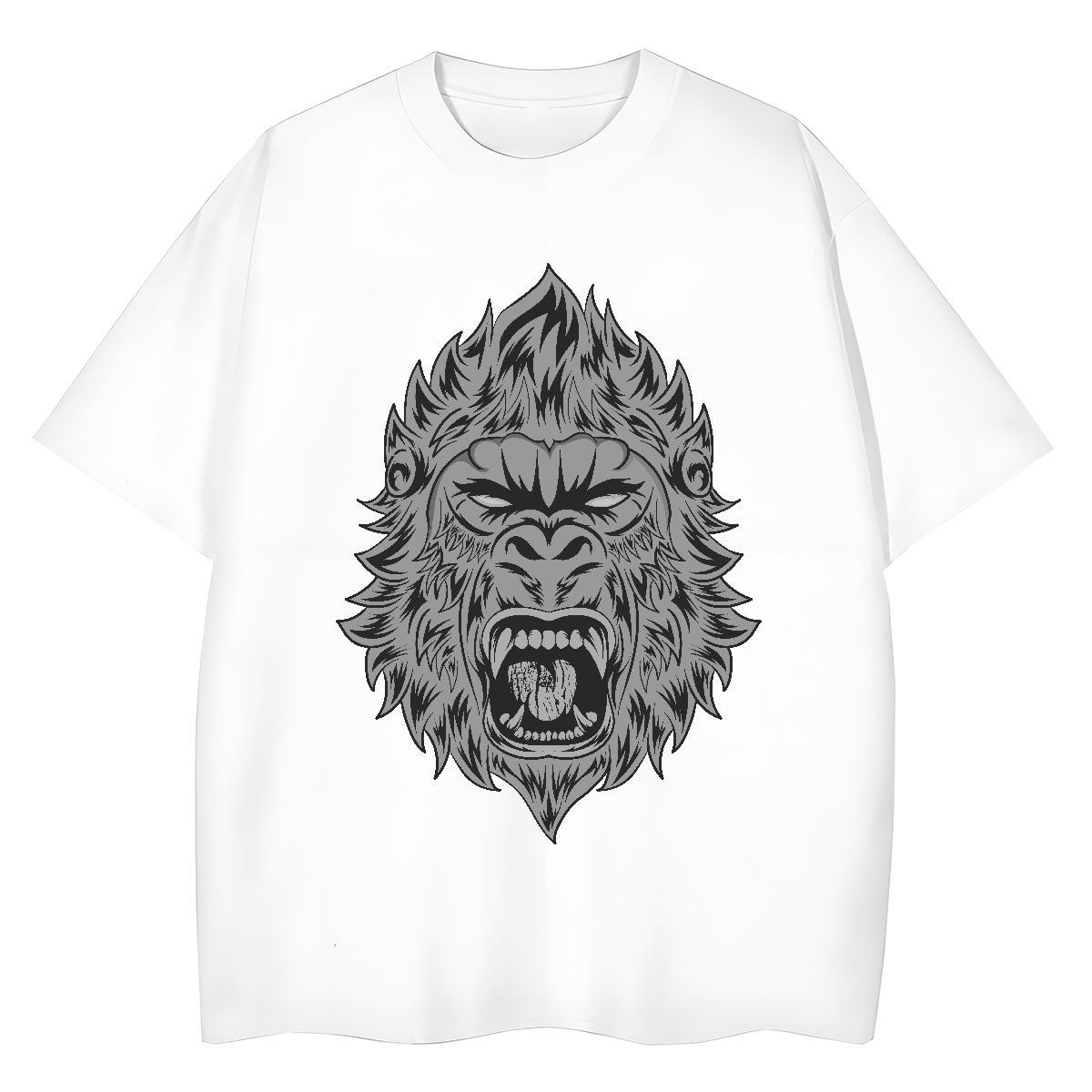 TOP Quality Mens T Shirts chimpanzee Breathable Short Sleeve Spring Summer Custom Printed 230g Pure Cotton Men Tops Tees Fashion Wear