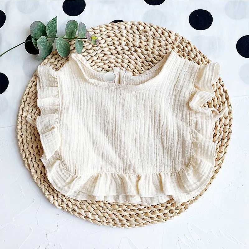 Bibs Burp Cloths Newborn Baby Feeding Bib Ruffle Solid Lace Saliva Towel Infants Soft Cotton Burp Cloth For Toddler Kids Bibs Newborn StuffL4812